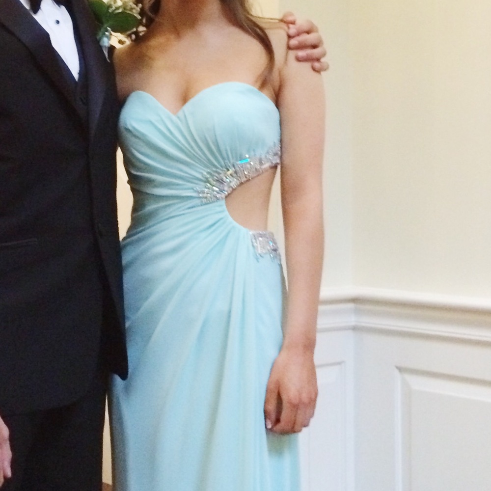Blue prom dress